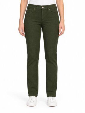 Chico’s Olive Green Textured Slim Leg Pants Size 0.5 Regular NWOT